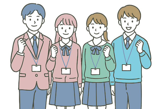 生徒たちのイラスト